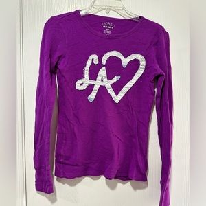 Old navy purple waffle long sleeve shirt size XS - great condition
